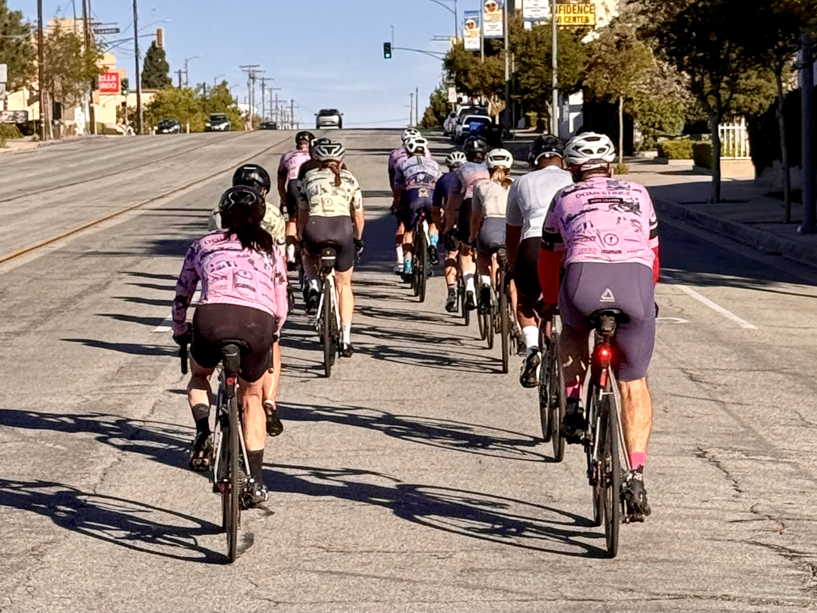 DCC peloton on a Los Angeles road