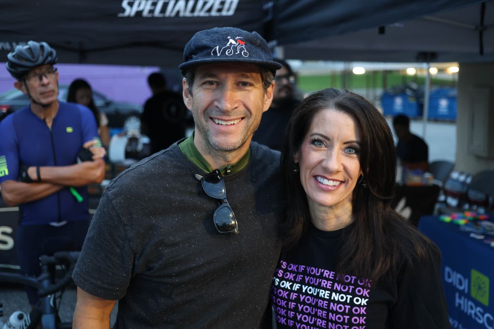 Event organizer with a Didi Hirsch representative at Event Base Station